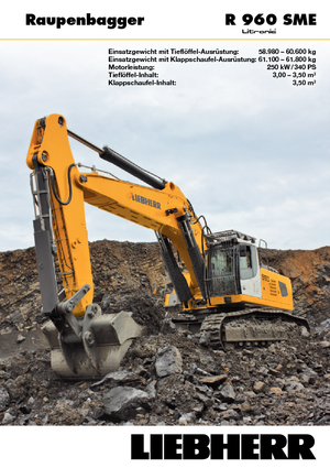 Rupsgraafmachines Liebherr R 960 SME