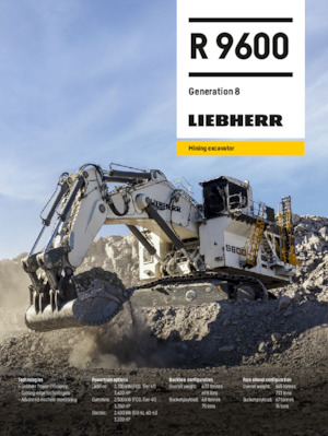 Rupsgraafmachines Liebherr R 9600