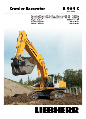Rupsgraafmachines Liebherr R 964 C Litronic