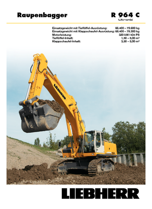 Rupsgraafmachines Liebherr R 964 C Litronic