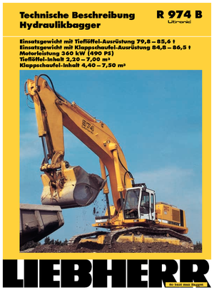 Rupsgraafmachines Liebherr R 974 B Litronic HD