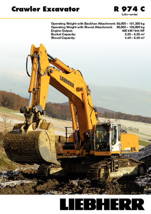 Rupsgraafmachines Liebherr R 974 C Litronic