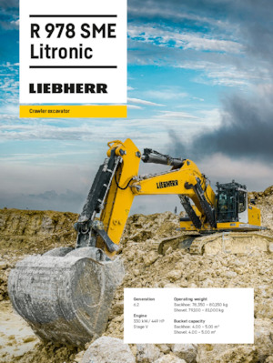 Rupsgraafmachines Liebherr R 978 SME Litronic 