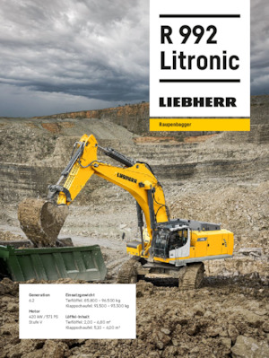 Rupsgraafmachines Liebherr R 992 Litronic 