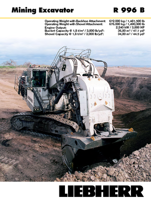 Rupsgraafmachines Liebherr R 996 B 