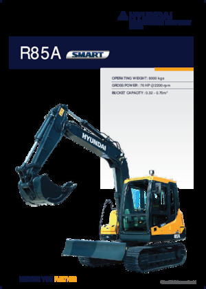 Rupsgraafmachines Hyundai R85A SMART