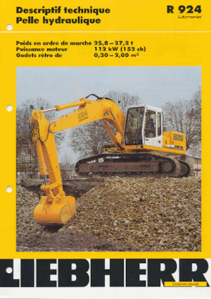 Rupsgraafmachines Liebherr R 924 