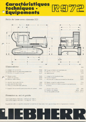 Rupsgraafmachines Liebherr R 972 