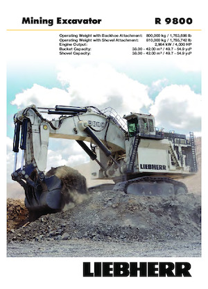 Rupsgraafmachines Liebherr R 9800 