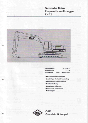 Rupsgraafmachines O&K RH 12
