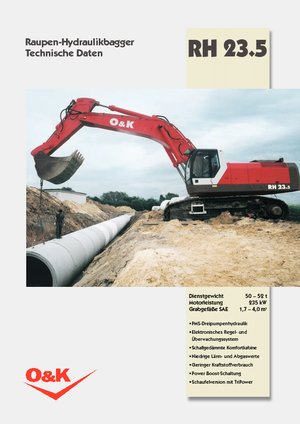 Rupsgraafmachines O&K RH 23.5