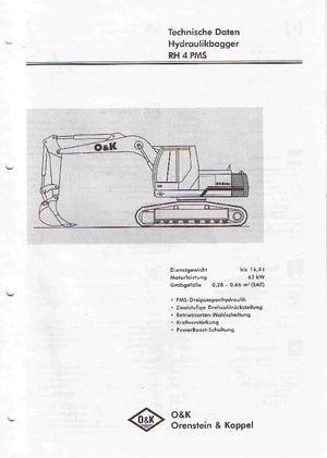 Rupsgraafmachines O&K RH 4 PMS LC