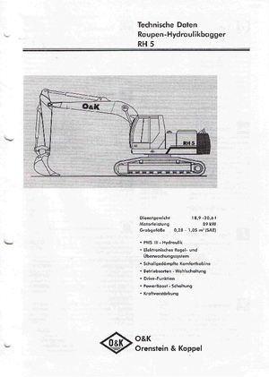 Rupsgraafmachines O&K RH 5