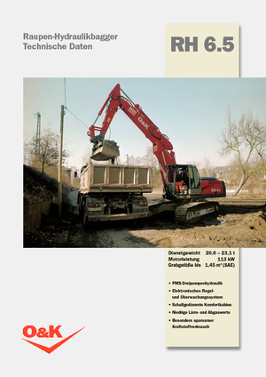 Rupsgraafmachines O&K RH 6.5