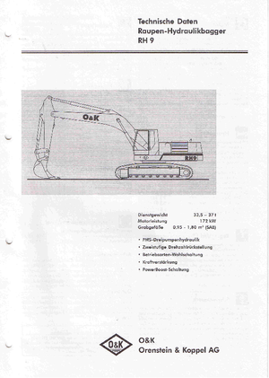 Rupsgraafmachines O&K RH 9