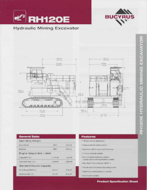 Rupsgraafmachines Bucyrus RH120E