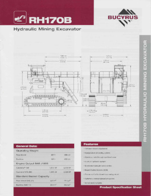 Rupsgraafmachines Bucyrus RH170B