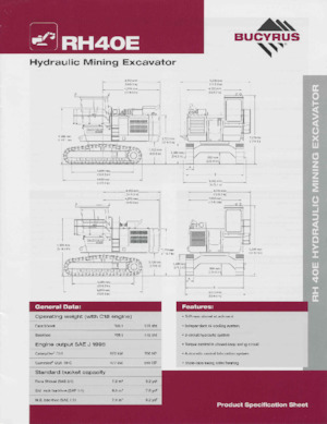 Rupsgraafmachines Bucyrus RH40E