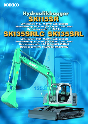Rupsgraafmachines Kobelco SK 135 SRLC