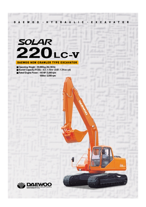 Rupsgraafmachines Doosan Solar 220 LC-V SLR