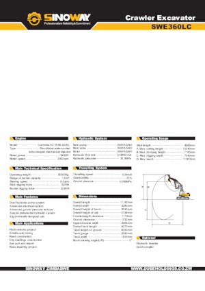 Rupsgraafmachines Sinoway SWE360LC