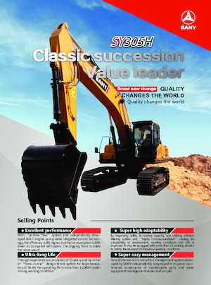 Rupsgraafmachines Sany SY305H