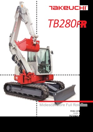 Rupsgraafmachines Takeuchi TB 280 FR