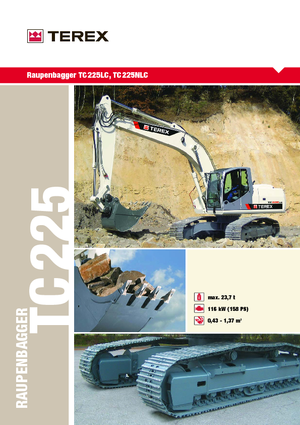 Rupsgraafmachines Terex TC 225