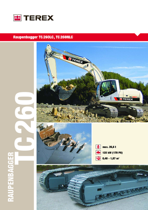 Rupsgraafmachines Terex TC 260