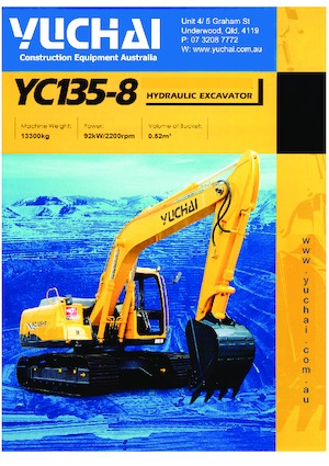 Rupsgraafmachines Yuchai YC135-8