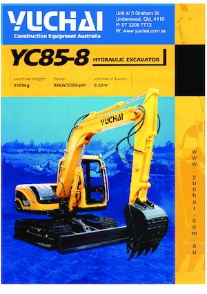 Rupsgraafmachines Yuchai YC85-8 