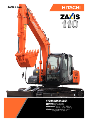 Rupsgraafmachines Hitachi ZX 110-3
