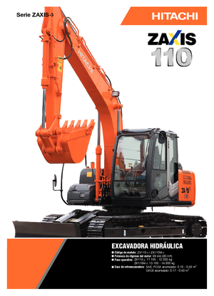 Rupsgraafmachines Hitachi ZX 110-3