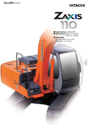 Rupsgraafmachines Hitachi ZX 110
