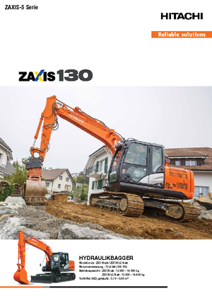 Rupsgraafmachines Hitachi ZX 130-5