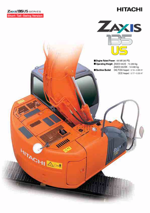 Rupsgraafmachines Hitachi ZX 135 US