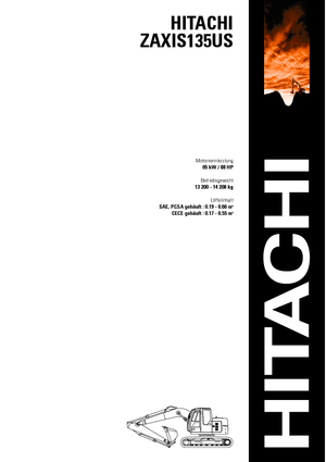 Rupsgraafmachines Hitachi ZX 135 US