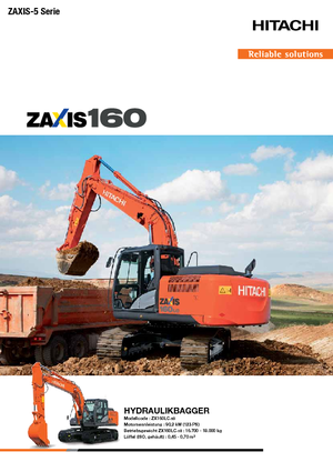 Rupsgraafmachines Hitachi ZX 160 LC-5