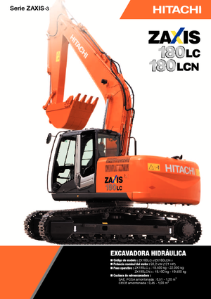 Rupsgraafmachines Hitachi ZX 180 LC-3