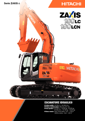 Rupsgraafmachines Hitachi ZX 180 LC-3