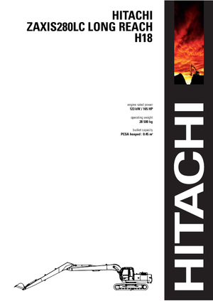 Rupsgraafmachines Hitachi ZX 280 LCN-3