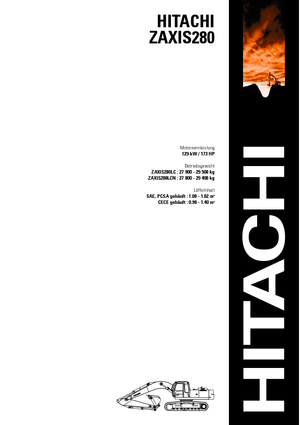 Rupsgraafmachines Hitachi ZX 280 LCN