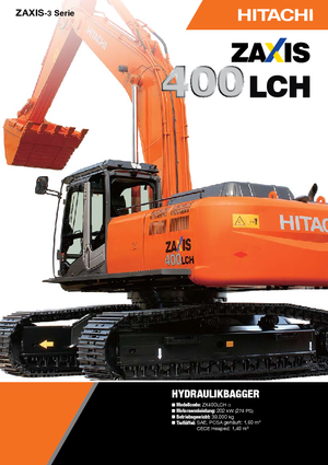 Rupsgraafmachines Hitachi ZX 400 LCH-3