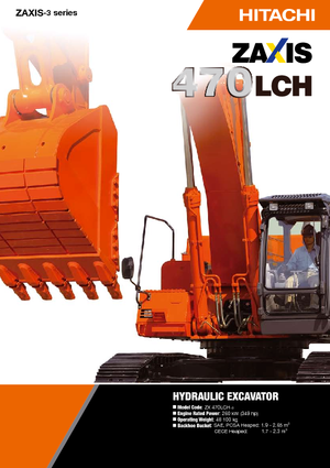 Rupsgraafmachines Hitachi ZX 470 LCH-3