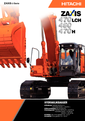 Rupsgraafmachines Hitachi ZX 470 LCH-3