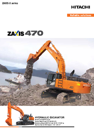 Rupsgraafmachines Hitachi ZX 470 LCH-5
