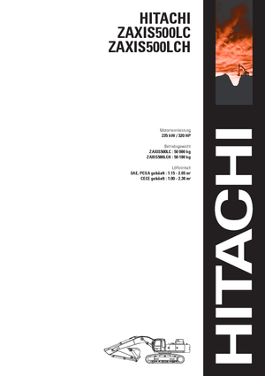 Rupsgraafmachines Hitachi ZX 500 LC