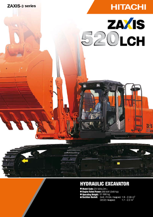 Rupsgraafmachines Hitachi ZX 520 LCH-3