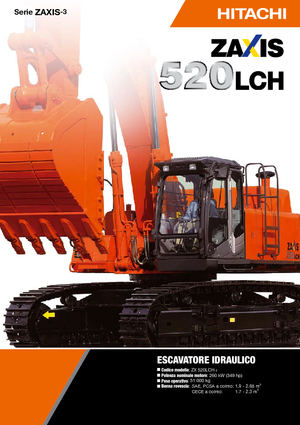 Rupsgraafmachines Hitachi ZX 520 LCH-3