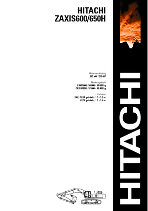 Rupsgraafmachines Hitachi ZX 600